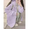 Sudadera Jimo Chaqueta para Mujer Otoño 2026 Nueva Corte Holgado Petite con Capucha Cremallera Superior Estilo Coreano Ropa para Mujer