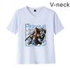 Camiseta de manga corta con cuello en V para mujer, diseño de producto nuevo transfronterizo, de una pieza, con estampado periférico, para parejas