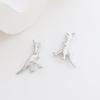 Colgante creativo de dinosaurio estéreo de doble cara chapado en oro de 18K, joyería hecha a mano DIY, accesorios para pulsera, collar, aretes