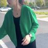 Cardigan Feminino de Verão Novo Solto Tamanho Grande Moda Ocidental Tricô Fino Xale Top 100kg Vestível Decote V