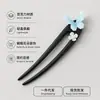 Pin de madera azul mariposa estilo chino fresco y elegante para mujer, Pin de hada floral en forma de U, Nuevo Pin de Hanfu estilo chino falda Mamian