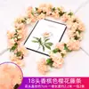 Enredaderas artificiales de flor de cerezo para decoraciones de bodas al aire libre, flores artificiales de plástico para uso en interiores, adecuadas para cubrir conductos de aire acondicionado y crear escenas decorativas en techos