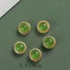 Acessórios de jaspe Hetian falso banhados a ouro cobre contas soltas passantes contas contas de açúcar de vidro acessórios para pulseira de corda diy