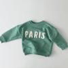 Top infantil estilo ins coreano para niños medianos y pequeños, suéter de algodón para niños y niñas, otoño e invierno, nuevo suéter de punto con letras estilo occidental para bebé