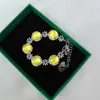 Nuevo Pulsera de Calcedonia Blanca Natural de Alta Calidad Estilo Chino con Incrustación Completa de Diamante Plateado para Mujer