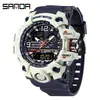 Reloj Electrónico de Moda Transfronterizo Sanda para Hombre Resistente al Agua Luminoso Despertador Multifuncional Reloj Deportivo para Hombre en stock Suministro Directo