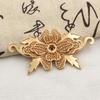 Antiguo Cobre Puro Doble Encaje Colgante de Flor Horquilla para el Cabello Hanfu Accesorios para el Cabello Tocado Material Estilo Nacional Estilo Étnico Joyería