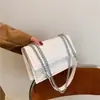 Nova bolsa pequena 2023 nova moderna estilo coreano moderna losango corrente bordado linha quadrada pequena bolsa mini bolsa de ombro transversal