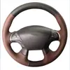 Funda de volante de cuero genuino cosida a mano para coches, apta para todas las estaciones, protector de volante hecho a mano para Amazon transfronterizo