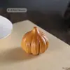 Nuevo Madera Dorada Finamente Elaborada Talla de Madera Maciza Adorno de Ajo Pie para Sostener en la Mano para Decoración, Proveniente de Guangjin, para Juego Portátil