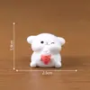 Lindo peluche de cachorro blanco, perfecto para decoraciones DIY de casas de muñecas, accesorios y exhibiciones de mesa en miniatura