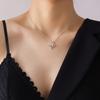 Cadena para clavícula ultrafina simple estilo ins europeo y americano que combina con todo, collar con letra M de titanio, accesorios de moda para mujer, venta al por mayor