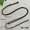 Cordón de alta gama para cuentas Dzi, para montar en coche, cuerda fina trenzada con cuentas de cinabrio dorado, collar hecho a mano, colgante para colgar en el cuello
