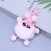 Óculos de Pelúcia Coloridos, Pingente de Bolsa de Elfo, Pingente de Bola de Carvão, Decoração de Boneco Cartoon para Chave de Carro, Chaveiro Moderno e Legal