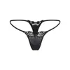 Tanga negro para mujer con tiras finas, transpirable, deportivo, color liso, entrepierna de algodón puro, tanga sexy de tiro bajo