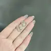 Brincos de pérola em formato de cabaça simples com incrustação de diamantes estilo coreano design exclusivo temperamento requintado moda acessório de orelha para o dia a dia versátil