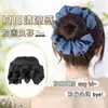Adereço de Coque Azul para Cabelo com Presilha de Garra, Coque para Adicionar Volume, Penteado de Coque Fácil, Acessório de Cabelo de Coque com Flor