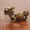 Latão Longsheng Jiuzi Pingente Sólido Antigo Yazi Ornamento Decorativo de Mesa Gourmet Guidão Brinquedo Artesanato de Latão