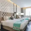 Mobiliário de Hotel para Quartos Padrão, Conjunto Completo de Camas de Casal de Hotel, Quartos de Hóspedes, Apartamentos de Temporada, Quartos Modelo, Fábrica de Móveis Fixos
