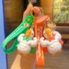 Llavero colgante de ganso fuerte de dibujos animados creativos, lindo para pareja, llavero de coche, accesorios para mochila, pequeños regalos, venta al por mayor