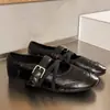 Zapatos Mary Jane Franceses de Ballet Estilo Coreano para Mujer Zapatos Planos 2026 Primavera/Otoño Nuevo Estilo con Faldas Correa Única Boca Baja Zapatos Individuales
