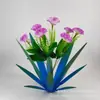 Adornos Metálicos de Agave de Hierro Artesanías de Hierro Orquídea Mariposa Decoración Exterior Clavel Jardín Plantas Artificiales