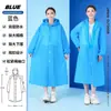 Capa de Chuva com Aba, Espessa, Estilo Longo, Unissex, à Prova de Tempestade para o Corpo Inteiro, Transparente, Viagem ao Ar Livre, Poncho de Chuva Não Descartável